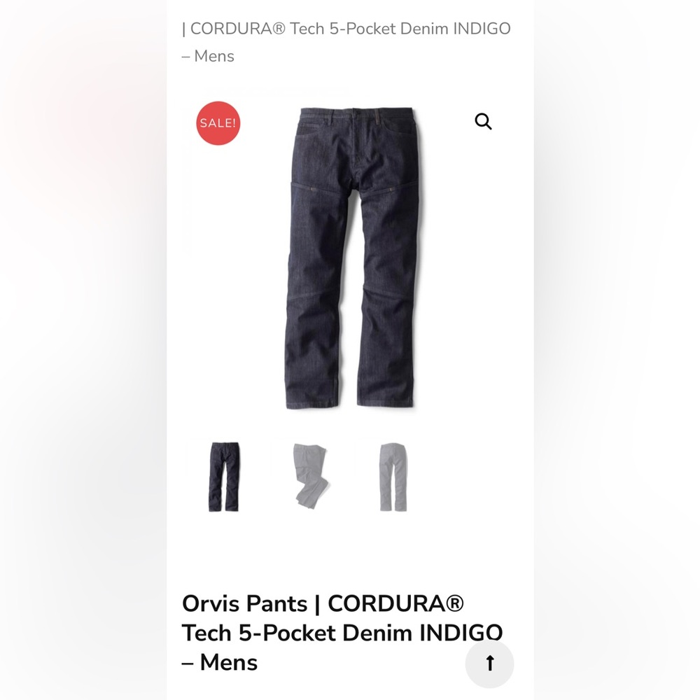NWT Orvis Pants | CORDURA® Tech 5-Pocket Denim INDIGO – Mens, Size 36x32